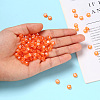 Transparent Dark Orange Acrylic Beads TACR-YW0001-08E-8
