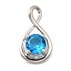 925 Sterling Silver Pave Cubic Zirconia Pendants STER-V001-03P-12-1