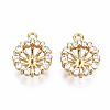 Brass Micro Pave Clear Cubic Zirconia Peg Bails Charms KK-T056-92G-NF-1
