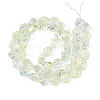 Transparency Electroplate Glass Beads Strands GLAA-T023-41A-07-2