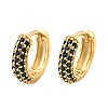 Brass Micro Pave Cubic Zirconia Huggie Hoop Earrings EJEW-R144-004A-NF-3