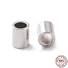 Rhodium Plated 925 Sterling Silver Spacer Tube Beads STER-Z006-01C-P-1