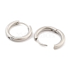 Tarnish Resistant Frosted 304 Stainless Steel Huggie Hoop Earrings for Women EJEW-C096-32D-P-2