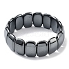 Non-Magnetic Synthetic Hematite Beaded Stretch Bracelets BJEW-H589-02C-1