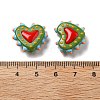 Baking Paint Glass Bumpy Beads Heart LAMP-V001-07E-4