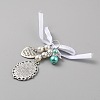 Wedding Bouquet Alloy & Glass Photo Charms DIY-WH20004-07D-AS-2