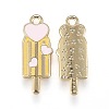 Light Gold Plated Alloy Jewelry Enamel Pendants PALLOY-Z001-28B-2