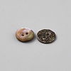 2-Hole Shell Buttons BUTT-WH0030-71B-2