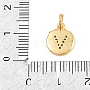 Brass Micro Pave Clear Cubic Zirconia Charms CU-CBA56CE-12G-V-3