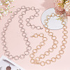 GOMAKERER 2Pcs 2 Colors Iron Round Rings Link Chain Belts AJEW-GO0001-76-4