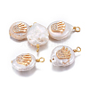 Natural Cultured Freshwater Pearl Pendants PEAR-E013-39E-2