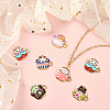 30Pcs 6 Styles Alloy Enamel Pendants ENAM-CJ0003-38-6