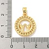 Brass Micro Pave Clear Cubic Zirconia Pendants KK-U007-01G-07-3