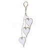 Valentine's Day Pine Wood Heart Pendant Decorations HULI-PW0002-091G-1