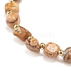 Natural Picture Jasper Round Beaded Stretch Bracelet BJEW-JB08197-02-5