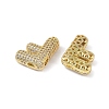 Brass Micro Pave Clear Cubic Zirconia Pendants KK-Z041-01G-F-2