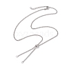 2Pcs 2 Colors 304 Stainless Steel Slider Necklace Makings AJEW-JB01274-2