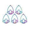 Rainbow Color 201 Stainless Steel Connector Charms STAS-N098-043M-1