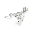 Anti-Tarnish Rhodium Plated 925 Sterling Silver Micro Pave Cubic Zirconia Pendant Bails STER-P034-56P-1