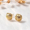 Brass Square Stud Earrings EJEW-Z083-04G-1