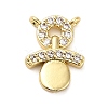 Brass Micro Pave Cubic Zirconia Pendants KK-L229-51G-1