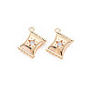 Brass Micro Pave Cubic Zirconia Charms KK-N232-272-1