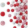 HOBBIESAY 90Pcs 3 Colors Polymer Clay Rhinestone Beads RB-HY0001-02-1