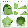 CHGCRAFT 5Pcs 5 Colors Foldable Felt Fleshy Flowerpot DIY-CA0003-95-5
