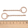 Ion Plating(IP) 304 Stainless Steel Split Key Ring Clasps STAS-L226-009A-RG-3