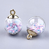 Glass Ball Pendants GLAA-T003-08C-2