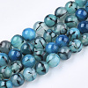 Dyed Natural Dragon Veins Agate Beads Strands G-Q462-128C-8mm-1