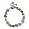 Natural Labradorite Beaded Bracelets for Women G-P563-07P-05-4