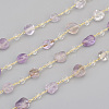 3.28 Feet Handmade Natural Amethyst Beaded Chains X-CHC-I031-11B-2