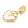 Brass Micro Pave Cubic Zirconia Pendants KK-S049-06G-B-2