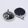 Synthetic Blue Goldstone Pendants G-P350-D10-2