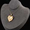 304 Stainless Steel Heart Locket Pendant Cable Chain Necklaces for Women NJEW-M050-04E-G-3