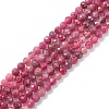 Natural Red Tourmaline Beads Strands G-A021-01D-1