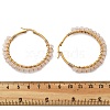 Beaded Hoop Earrings EJEW-JE03830-03-5