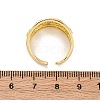 Brass Micro Pave Clear Cubic Zirconia Cuff Rings for Women RJEW-U043-10G-5