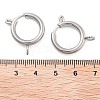 304 Stainless Steel Spring Ring Clasps STAS-E104-09C-P-3