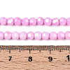 Anti-Tarnish Electroplate Glass Beads Strands EGLA-T021-4mm-15-01-4