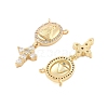 Brass Pave Cubic Zirconia Pendants KK-U009-09G-G-2