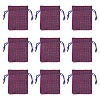 20Pcs Rectangle Polyester Imitation Burlap Packing Pouches Drawstring Bags ABAG-TA0002-02-3