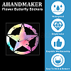 AHADERMAKER 7 Sheets 7 Colors Star Plastic Self Adhesive Car Stickers STIC-GA0001-13-4