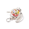 Opaque Printed Acrylic Pendants PALLOY-JF04497-4