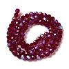 Electroplate Transparent Glass Beads Strands LS-EGLA-A035-T6mm-L02-2