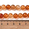 Round Natural Red Agate Bead Strands G-M257-8mm-26-4