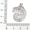 Brass Micro Pave Cubic Zirconia Pendants KK-M307-09P-3