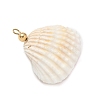 Natural Shell & Round Glass Pendants PALLOY-MZ00912-02-5
