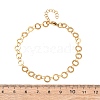 304 Stainless Steel Ring Link Chain Bracelets BJEW-P373-02A-G-5